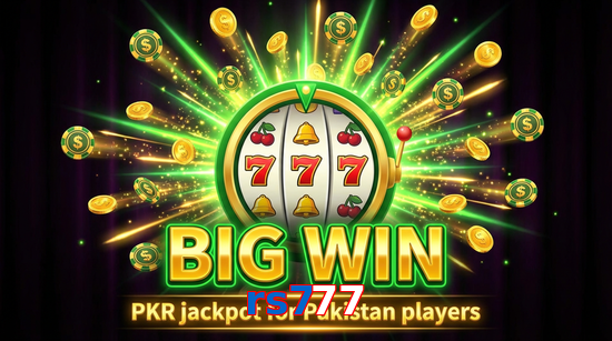 Big win animation on Rs777 slot game